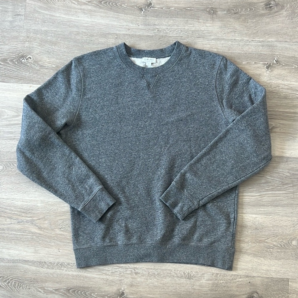 Sunspel Gray Loopback Sweater